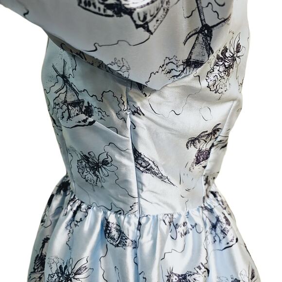 NWOT Stella Nova Anthropologie Mio Puff Sleeve Mini Dress $395 Size EU 38/Med - Picture 3 of 9